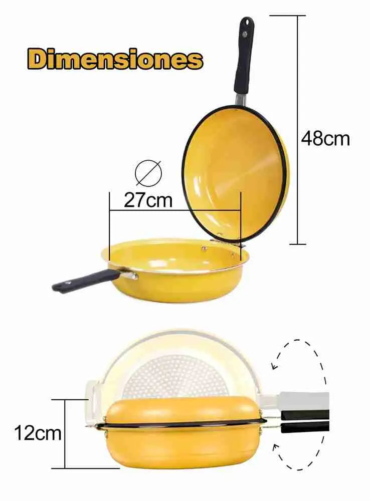 Sartén Doble ANTIHADERENTE🔥🍳