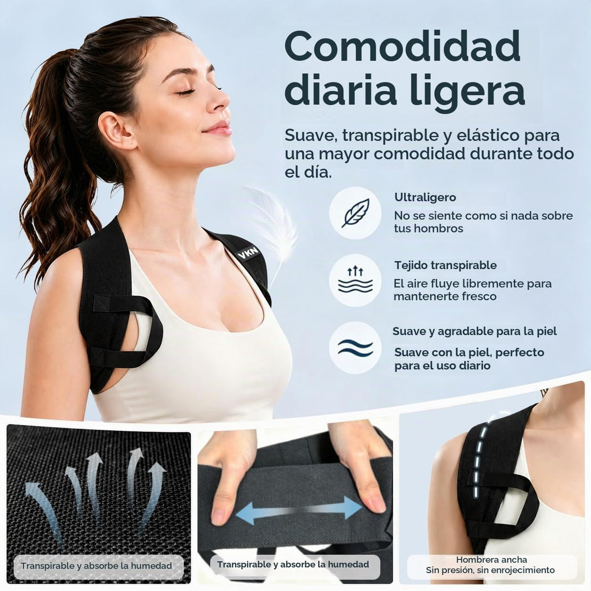 Corrector de postura para hombres y mujeres
