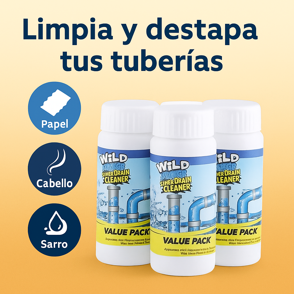 Kit Hogar X3 Unidades de 130 Gr – Limpieza y Destape de Tuberías