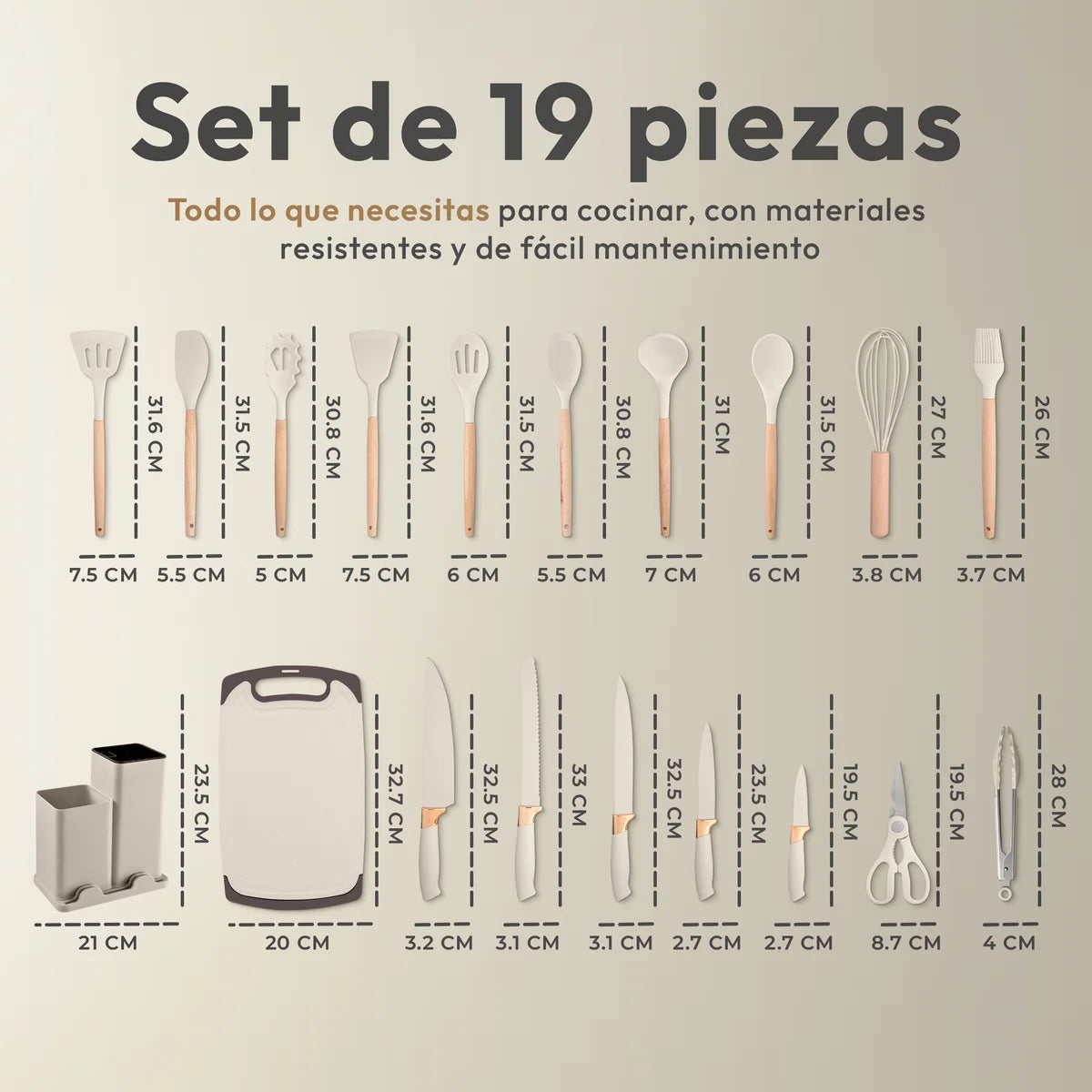 Pack de utensilios de cocina