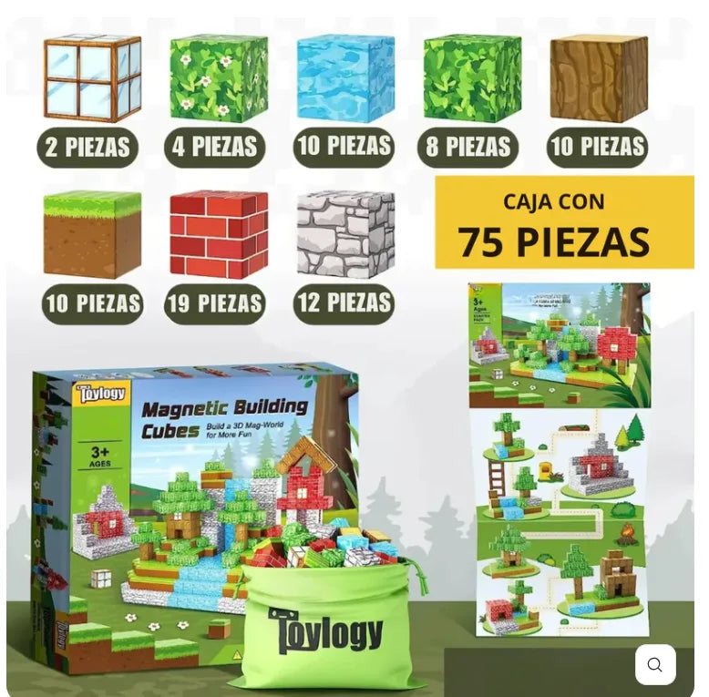BloqueArte™- Juego Interactivo de Bloques Magnéticos🌳