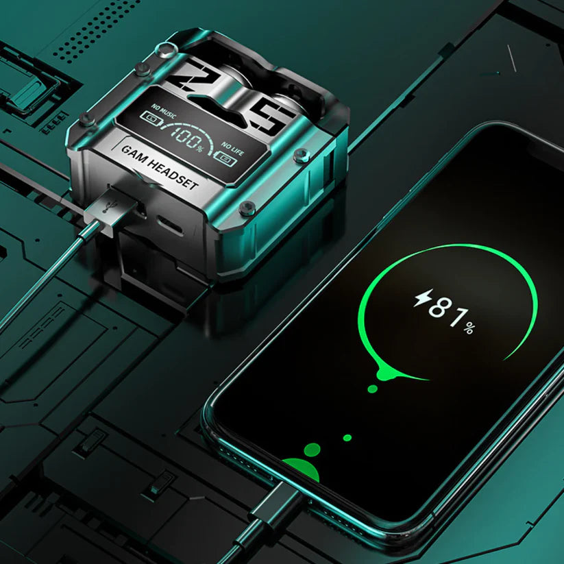 🎧 Audífonos M25 Pro con Cancelación de Ruido y Estuche Power Bank de Alta Capacidad 🔋