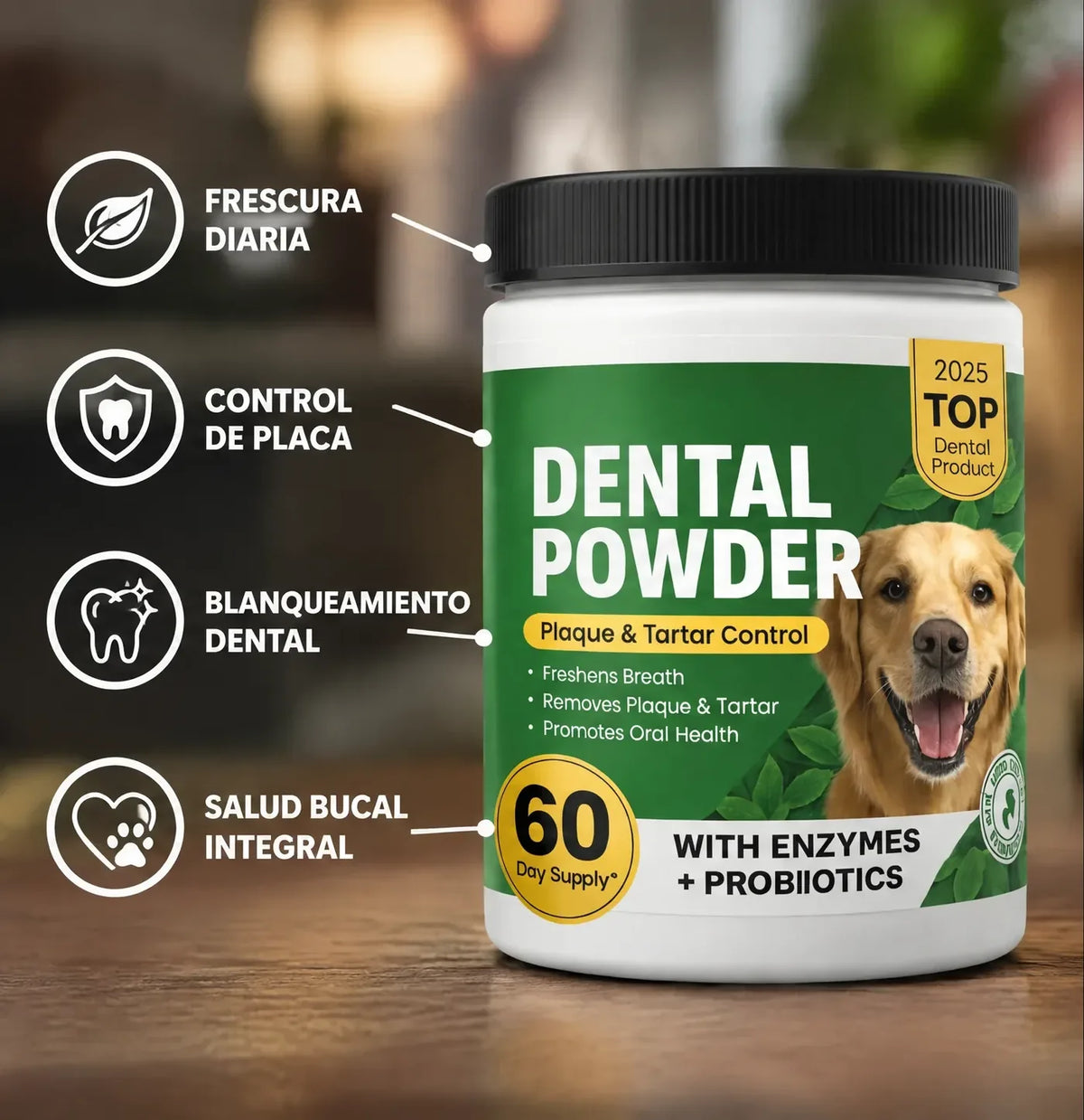 Dental Powder Limpiador Dental Mascotas 240 gr