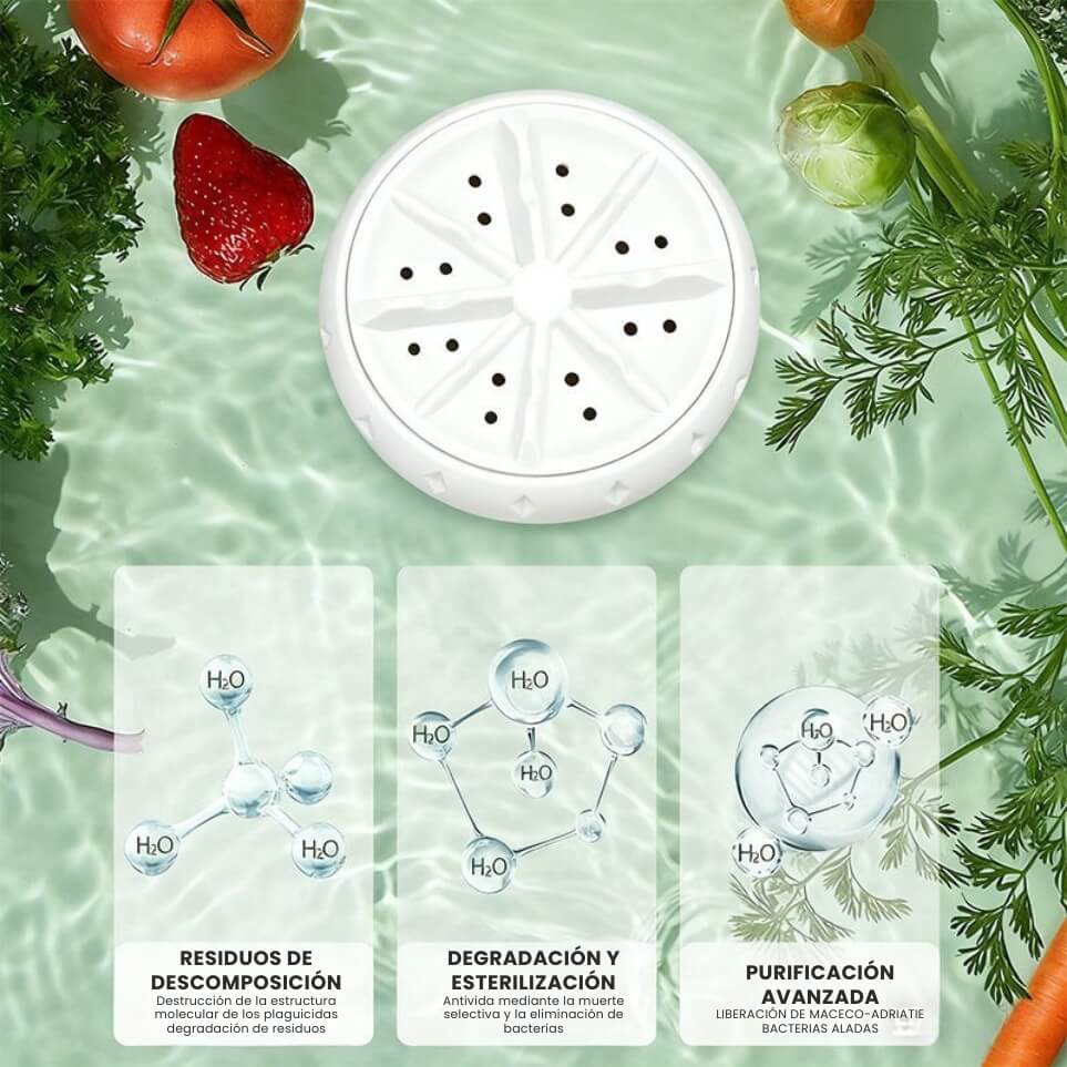 Lavadora portátil de frutas y verduras