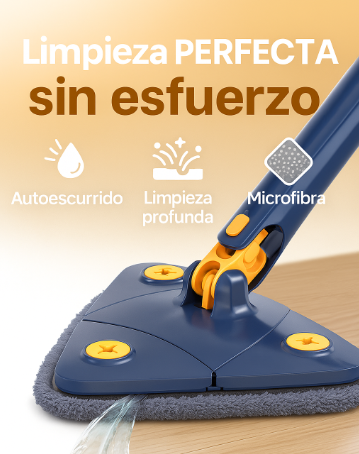 🧼 Mopa de limpieza Triangular Inteligente con Autoescurrido 💧