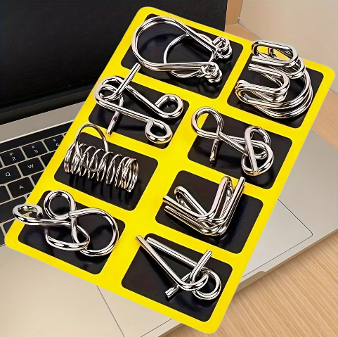 MindMaster™ – Set X8 piezas De Rompecabezas Metálicos