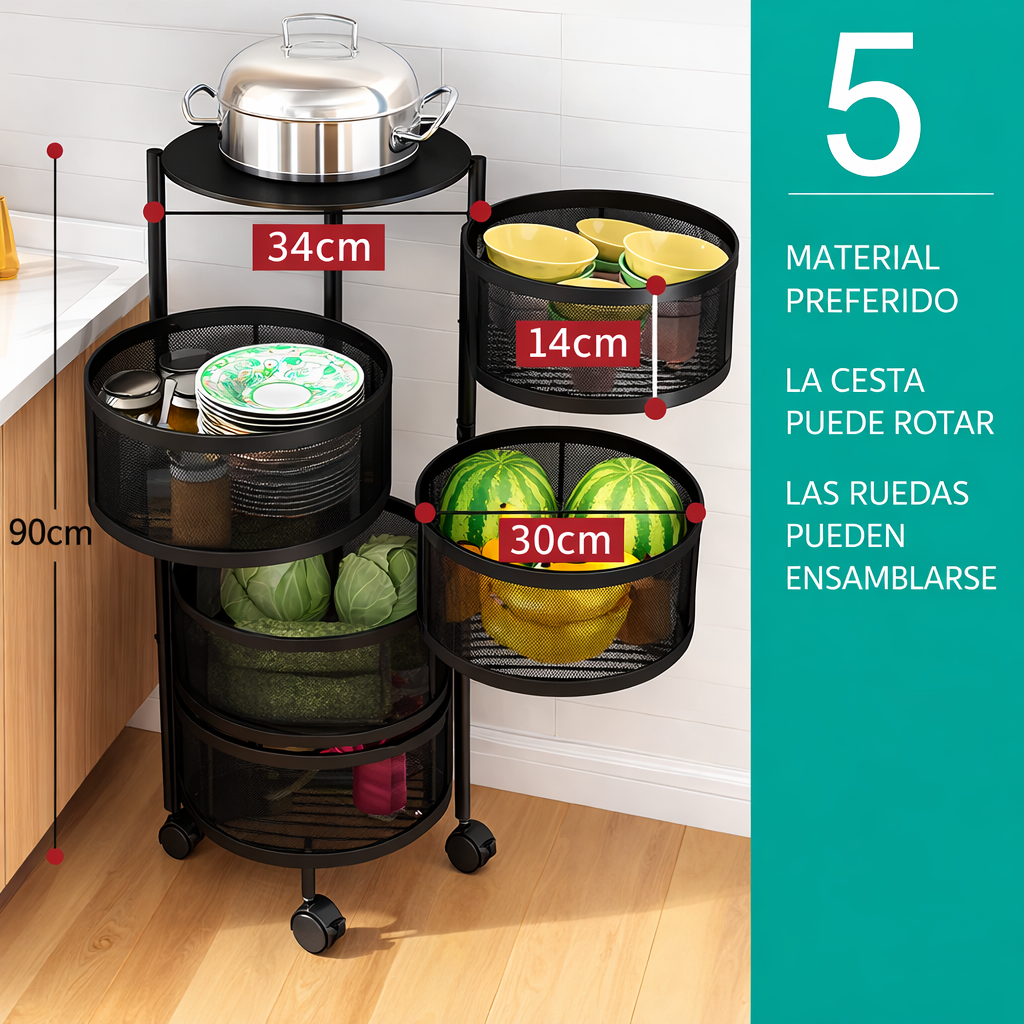 Organizador Giratorio 360° con Ruedas