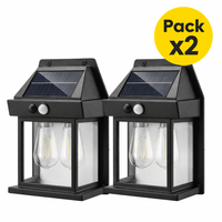 Kit 2 Lámparas Solares LED de 2 focos internos