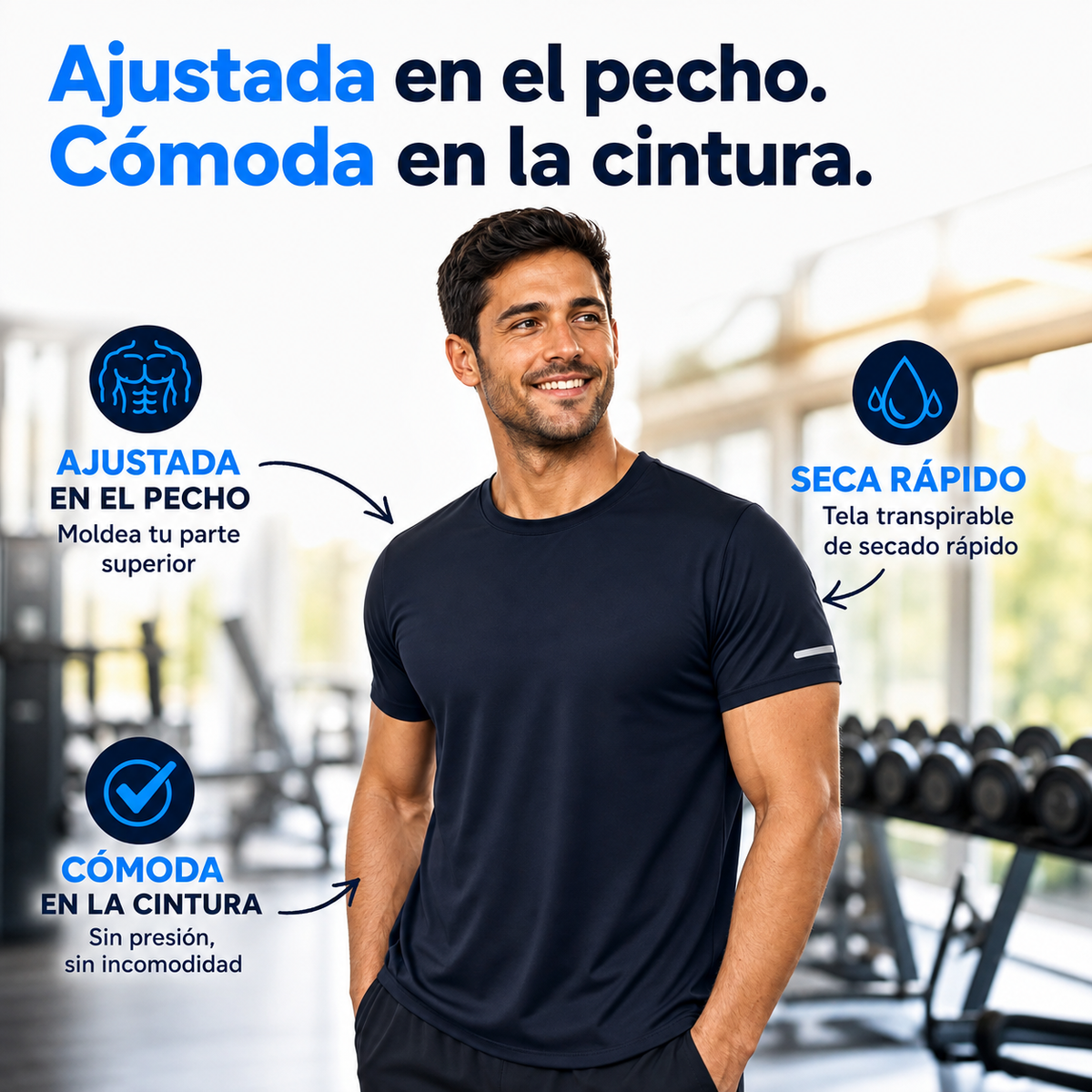 DryFlex Pro™ — La camiseta con efecto muscular