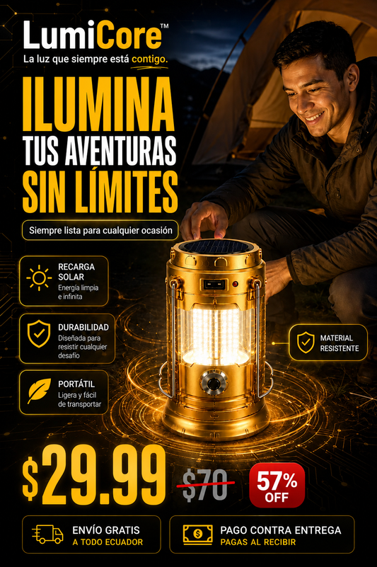 Lámpara de Camping LED solar