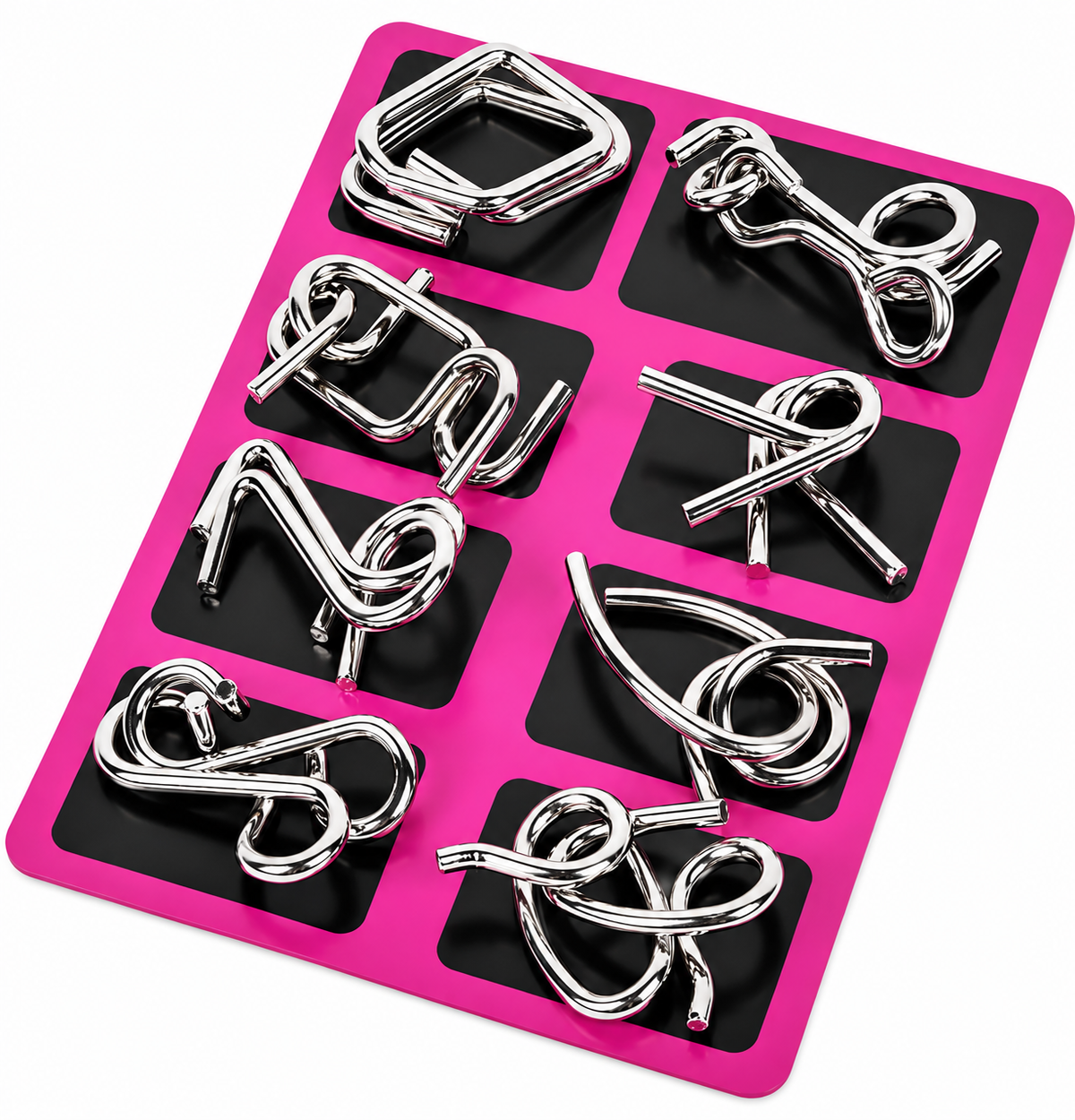 MindMaster™ – Set X8 piezas De Rompecabezas Metálicos