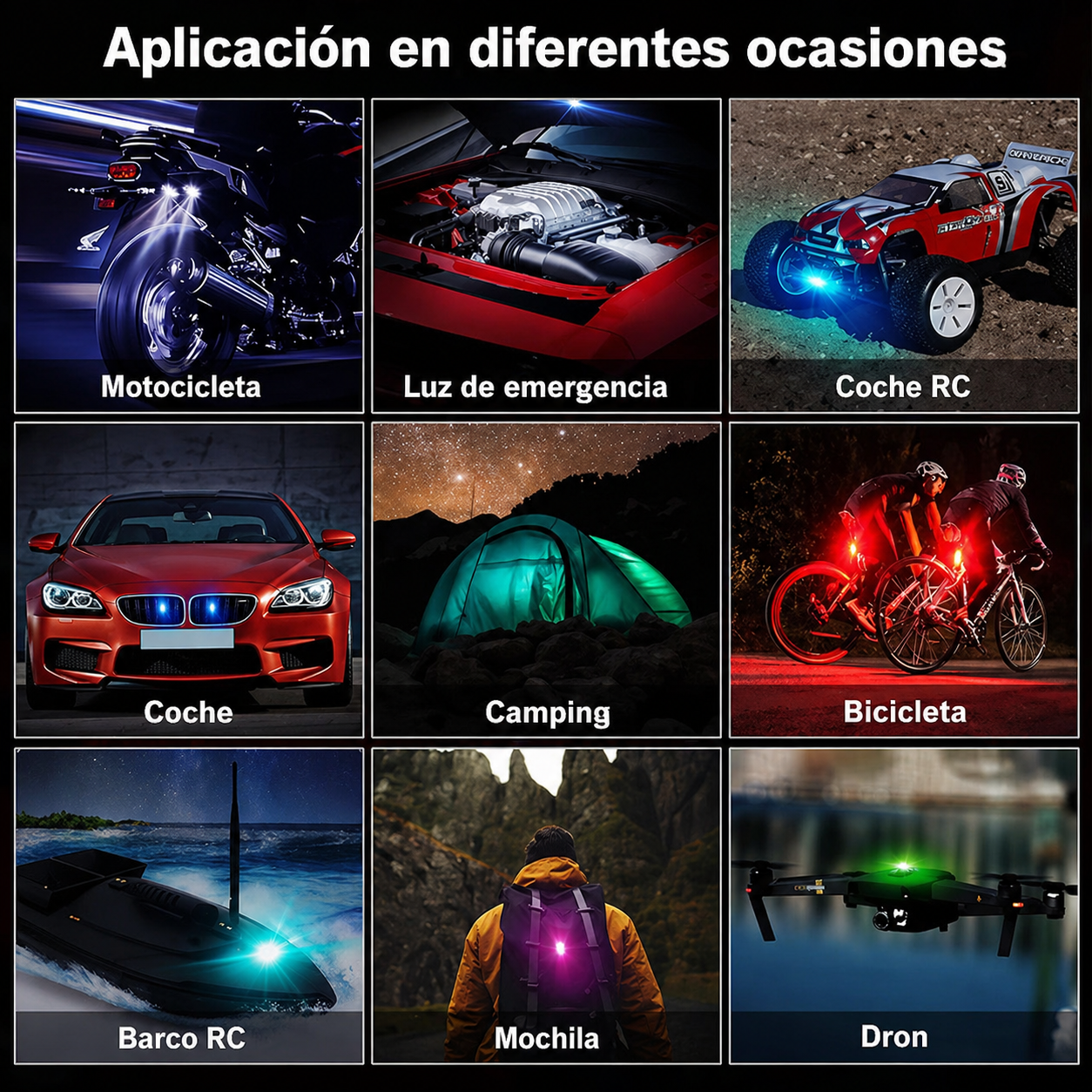 (Pack x3) Luces LED Inteligentes Recargables