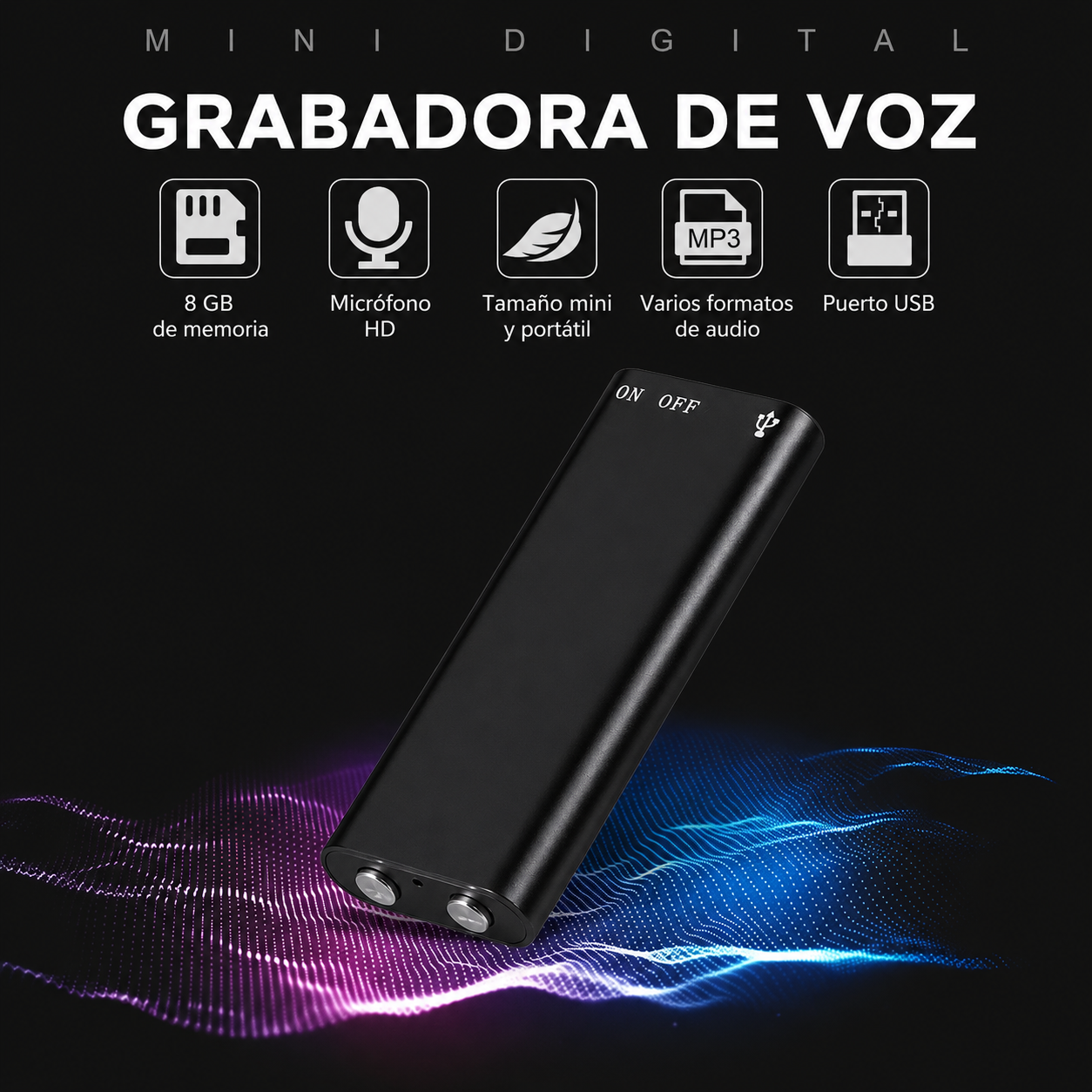 mini grabadora de voz espía portátil