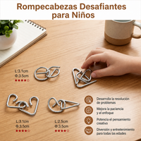 MindMaster™ – Set X8 piezas De Rompecabezas Metálicos