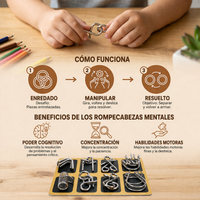 MindMaster™ – Set X8 piezas De Rompecabezas Metálicos