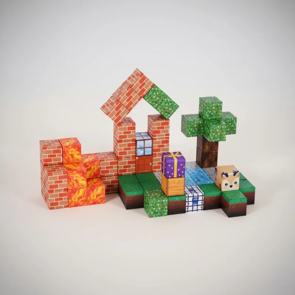 Bloques Magnéticos de Minecraft 64 piezas