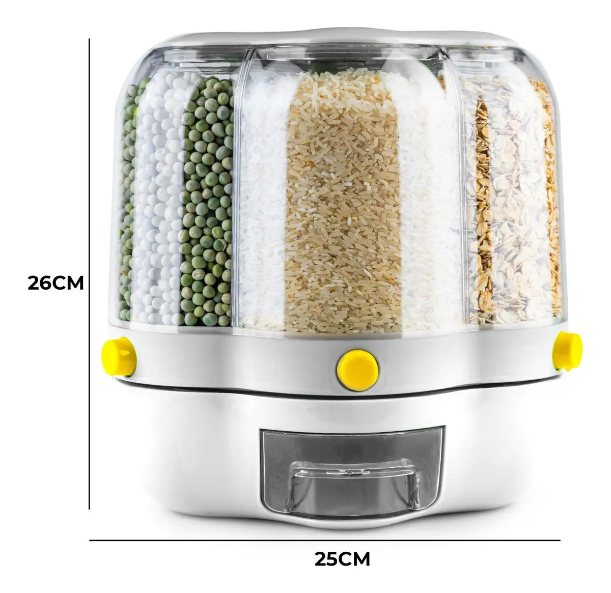 Dispensador de granos y cereales / 6 divisiones