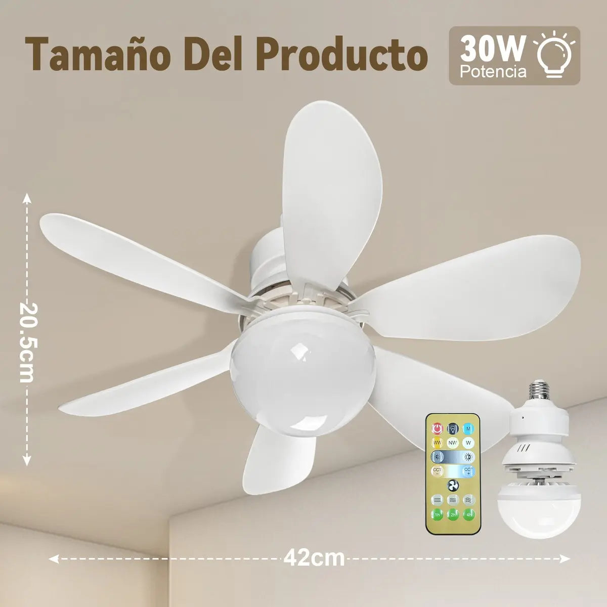 Foco led con ventilador