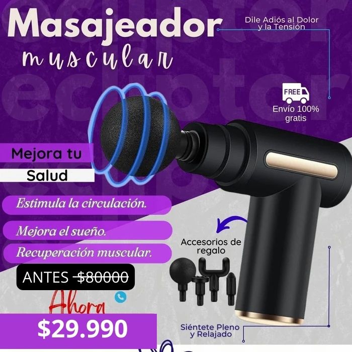 ✅ Masajeador Profesional 5 en 1 💆🏻 Inalámbrico + REGALO GRATIS 🎁 📌