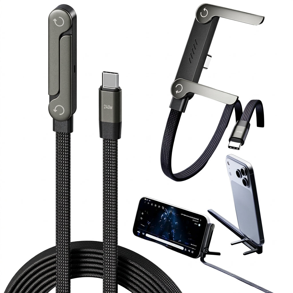 Cable de carga rápida y soporte 360 tipo C