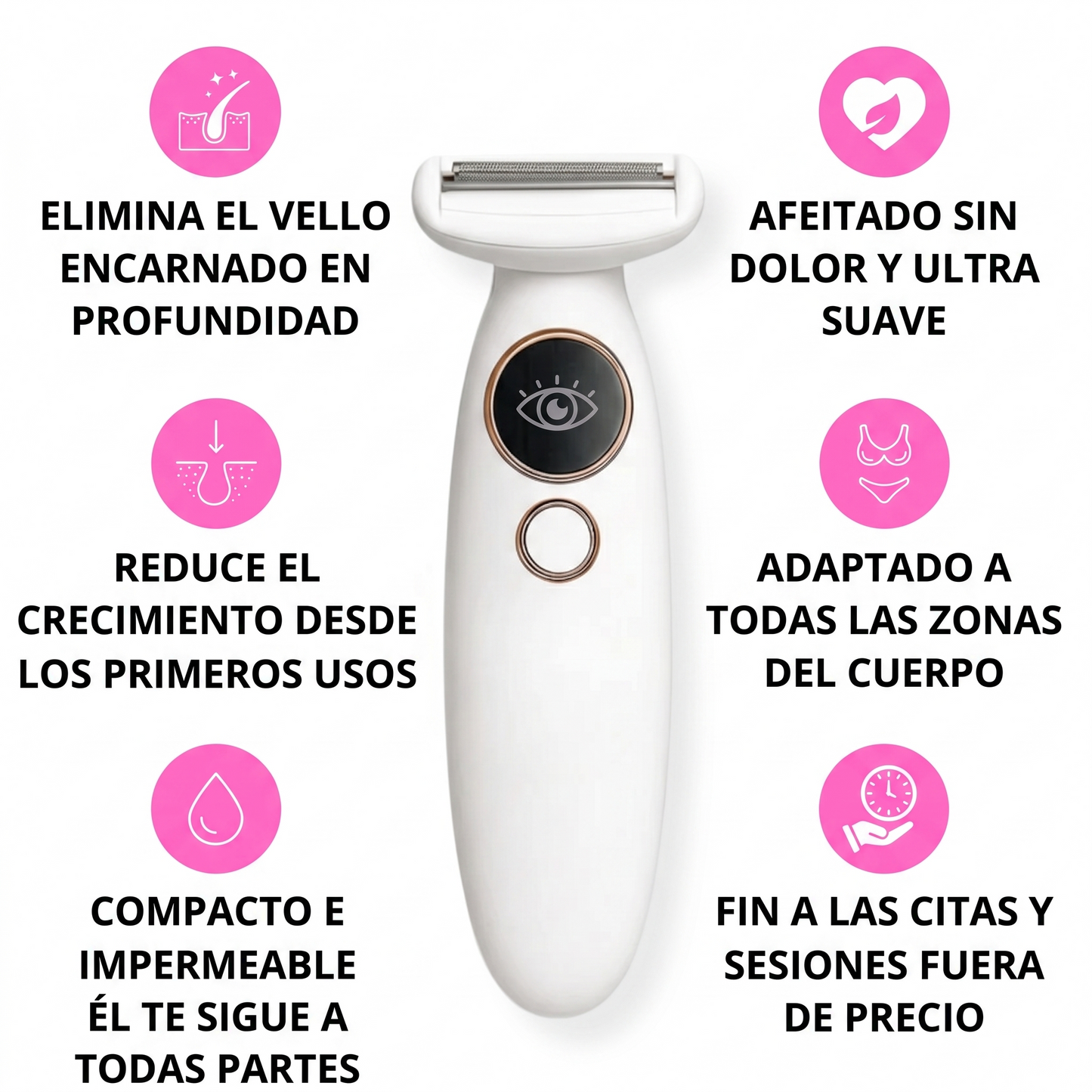 Depiladora 5 en 1 Led