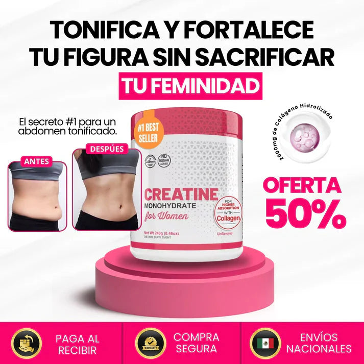 CREATINA CON MONOHIDRATO PARA MUJER