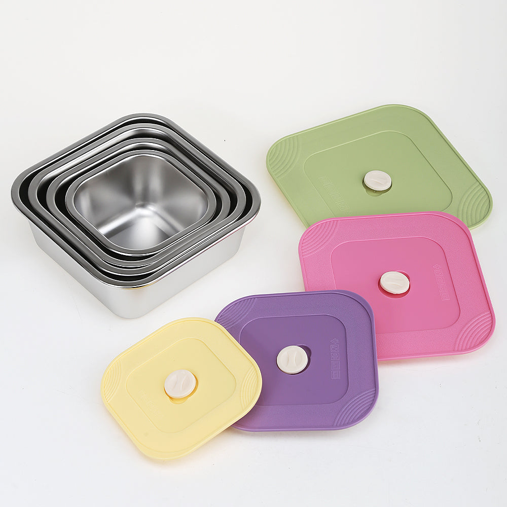 Set x4 organizadores de acero inoxidable