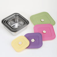 Set x4 organizadores de acero inoxidable