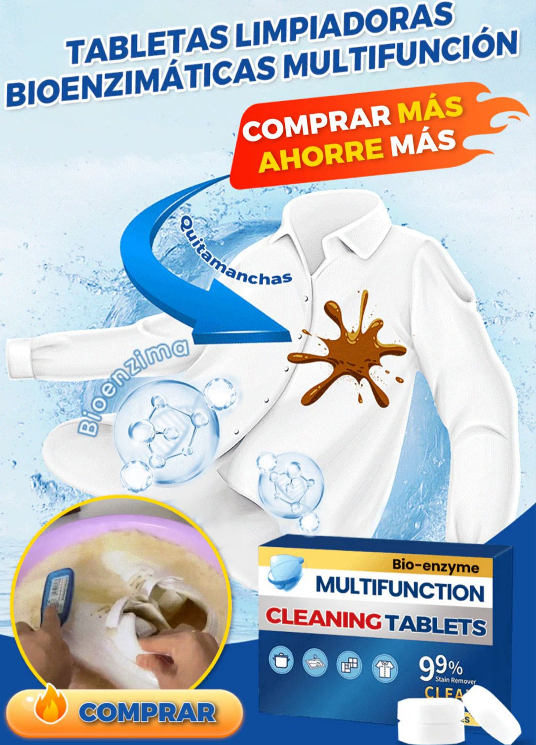 Tabletas Limpiadoras CAJA X10 Unidades🤩