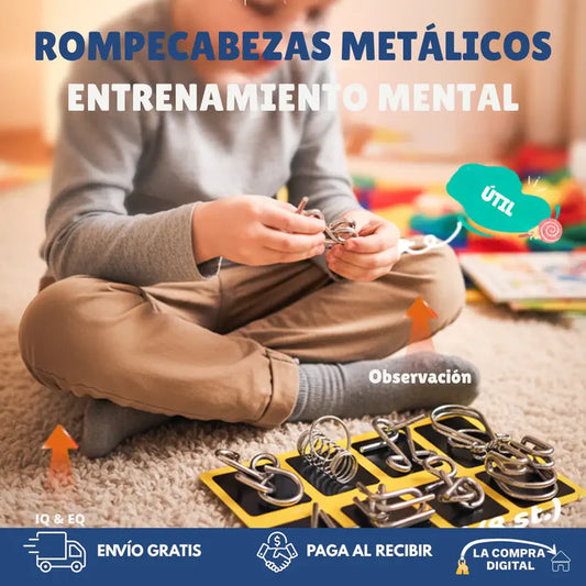 MindMaster™ – Set De Rompecabezas Metálicos