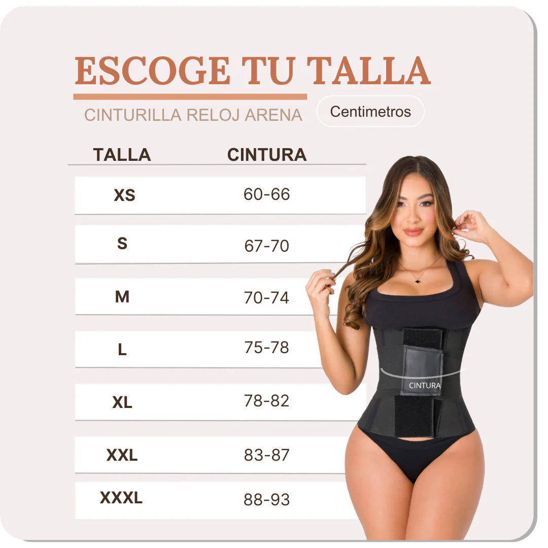 FAJA CINTURILLA RELOJ ARENA COLOR NEGRO