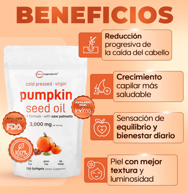 PUMPKIN SEED OIL CALABAZA 150 ssoftgels