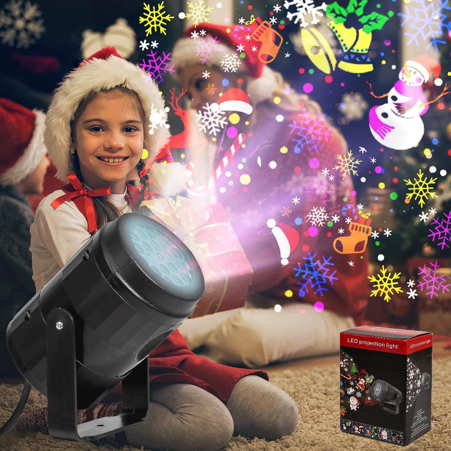 Proyector Navideño Multi Figuras LED – Magia en tu hogar