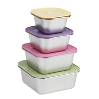 Set x4 organizadores de acero inoxidable