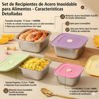 Set x4 organizadores de acero inoxidable