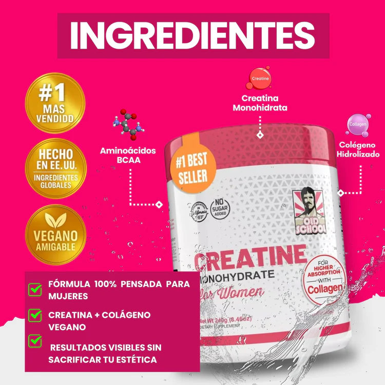 CREATINA CON MONOHIDRATO PARA MUJER