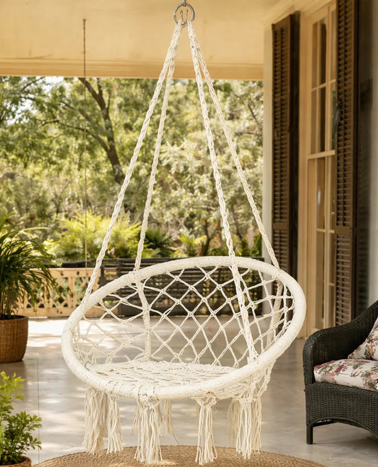 Silla Hamaca Colgante Macramé Premium