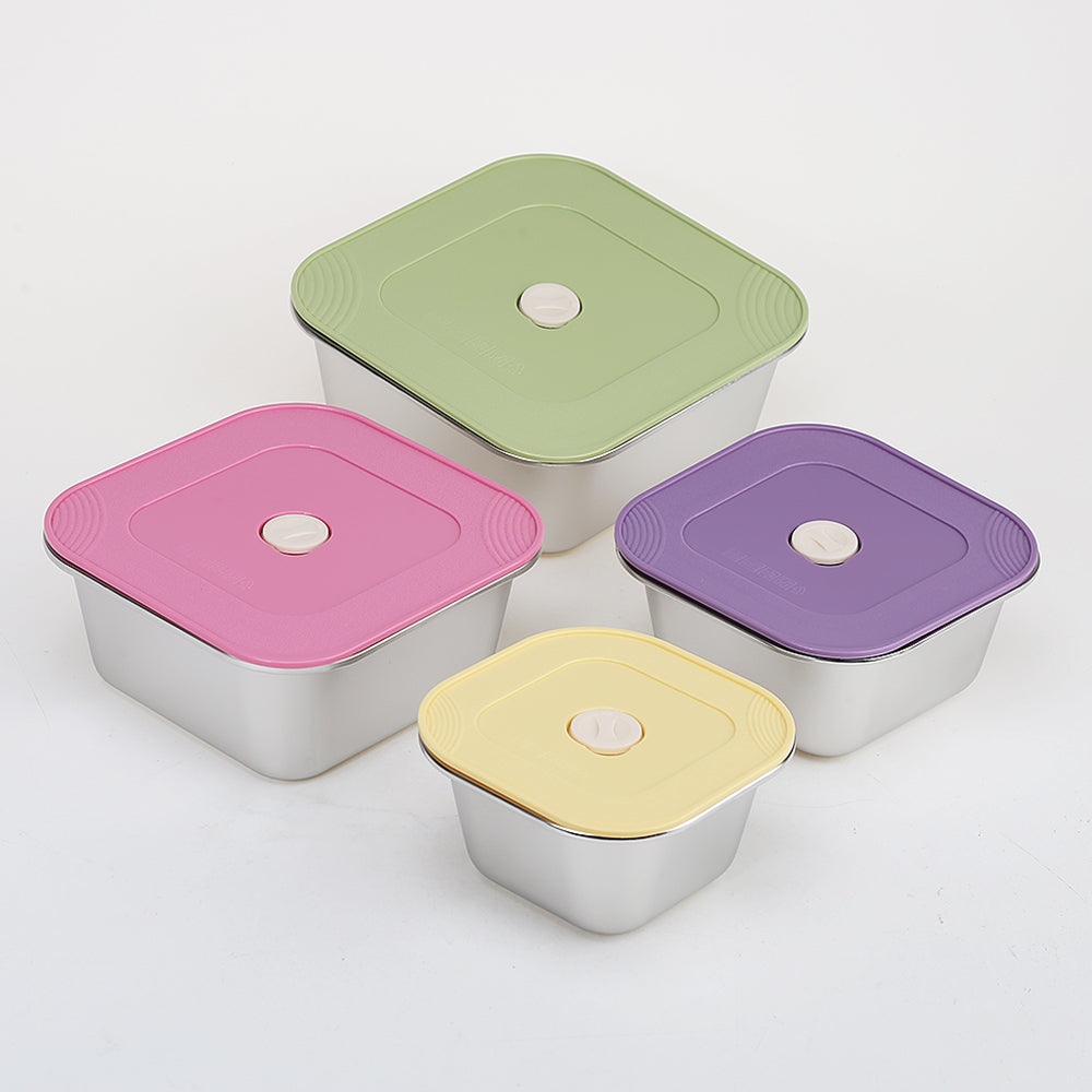 Set x4 organizadores de acero inoxidable