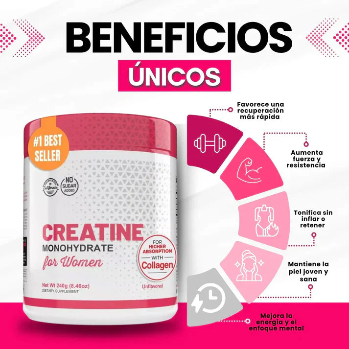 CREATINA CON MONOHIDRATO PARA MUJER